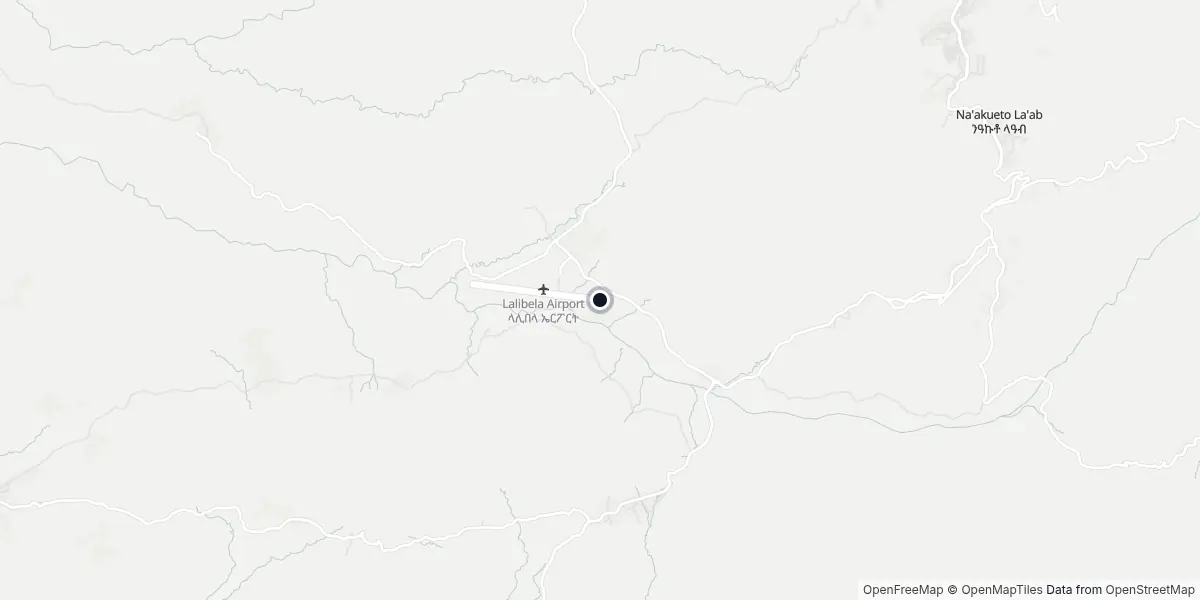 Mapa do Aeroporto de Lalibela