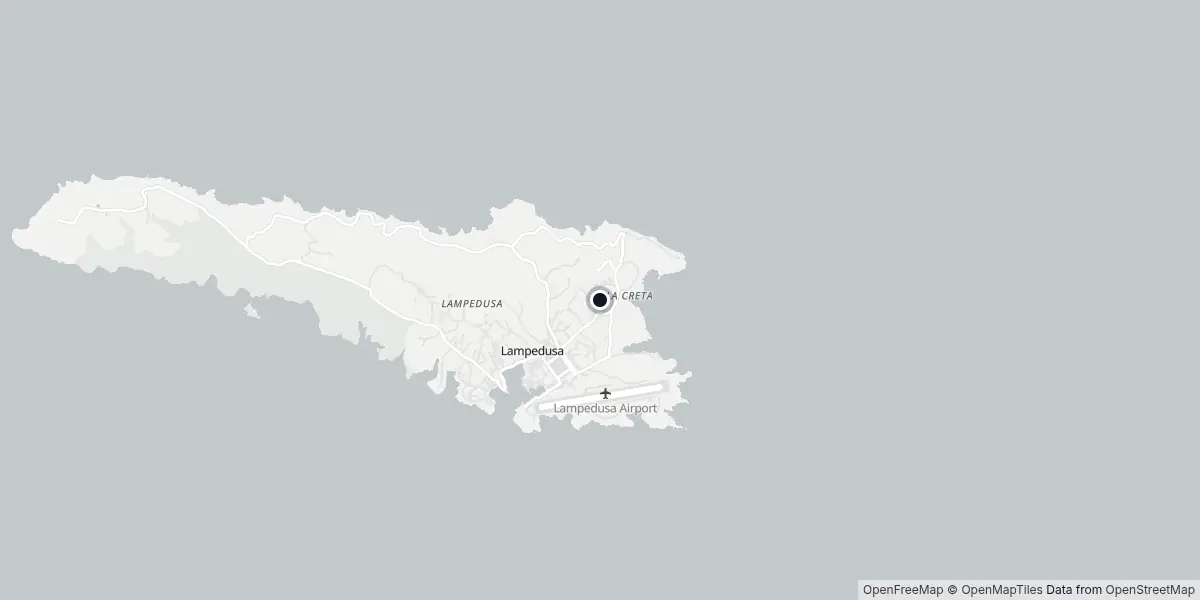 Mapa do Aeroporto de Lampedusa