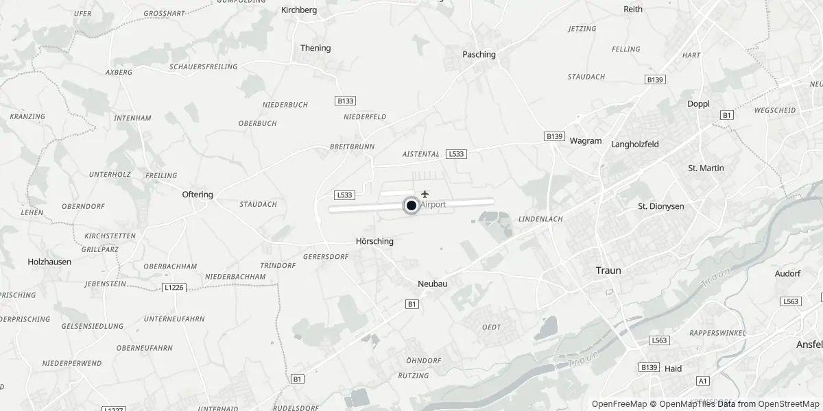 Mappa dell'Aeroporto di Linz
