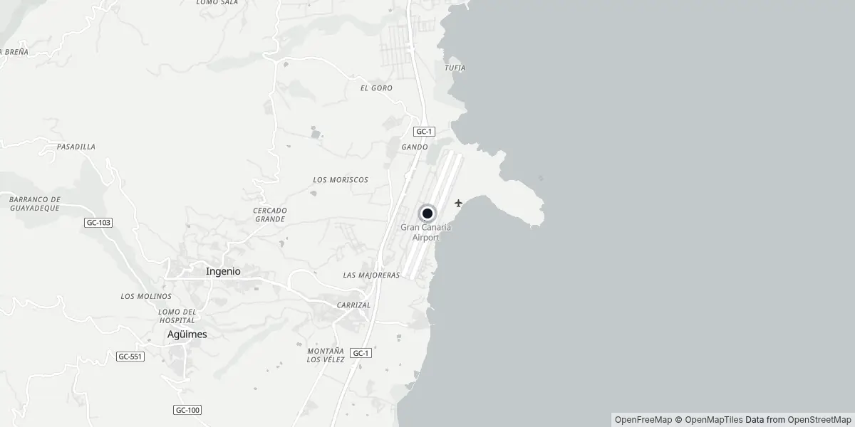Mapa do Aeroporto de Gran Canaria
