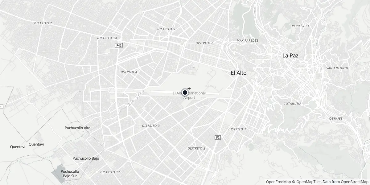 Mappa dell'Aeroporto di La Paz - El Alto