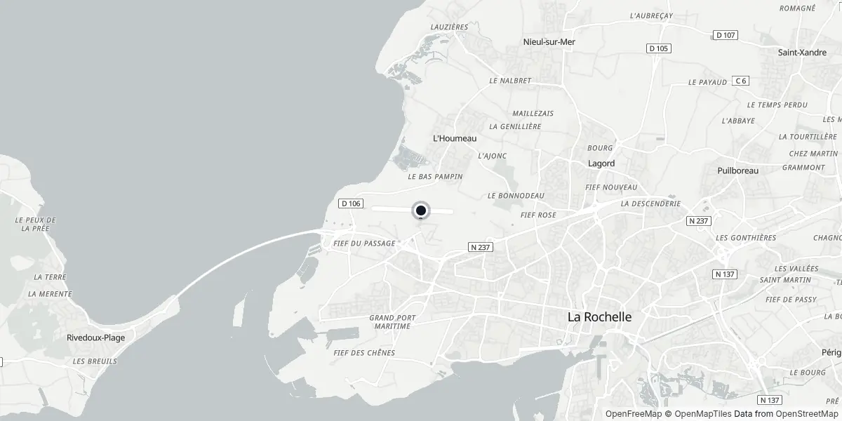 Mapa do Aeroporto de La Rochelle