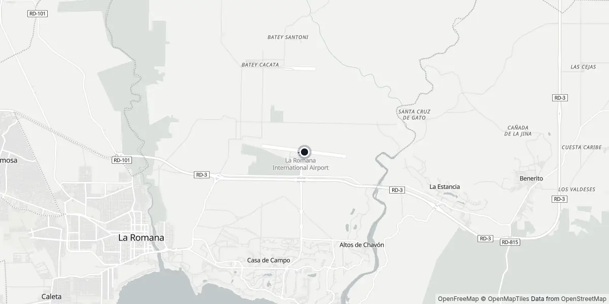 Mapa do Aeroporto de La Romana