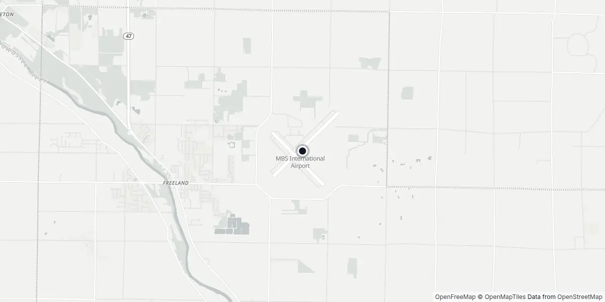 Mapa do Aeroporto de Saginaw