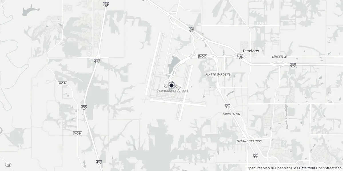 Mappa dell'Aeroporto di Kansas City