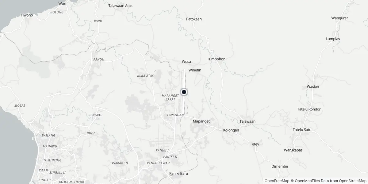 Mapa do Aeroporto de Manado - Sam Ratulangi
