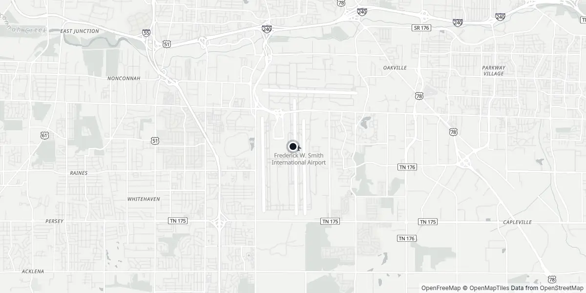 Mappa dell'Aeroporto di Memphis