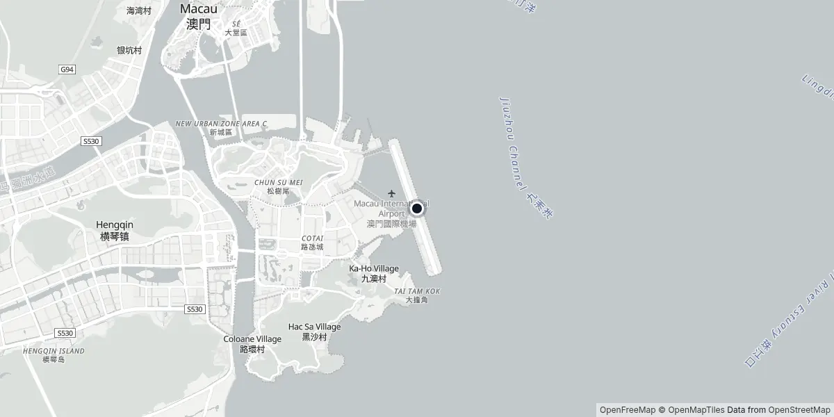 Mappa dell'Aeroporto di Macao