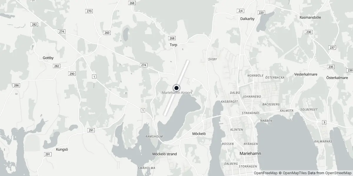 Mappa dell'Aeroporto di Mariehamn