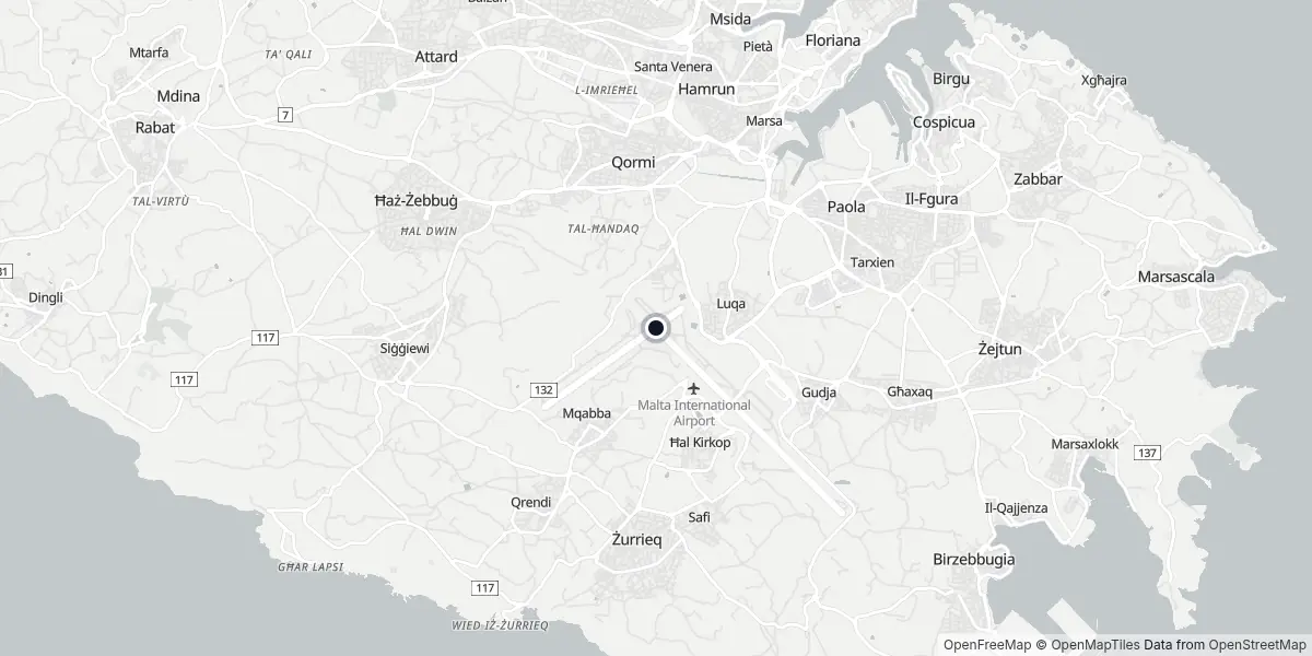 Mappa dell'Aeroporto di Malta