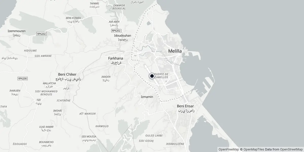 Mappa dell'Aeroporto di Melilla