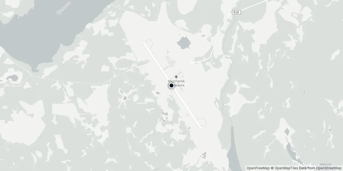 Mappa dell'Aeroporto di Murmansk
