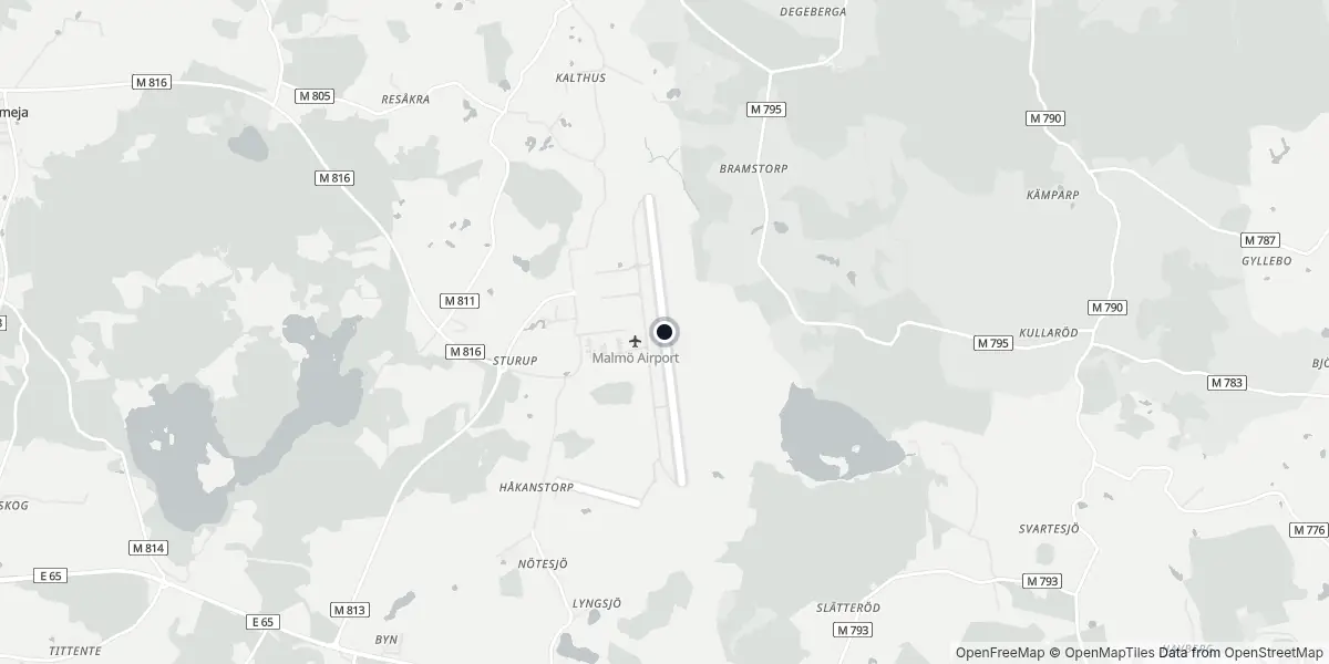 Mappa dell'Aeroporto di Malmö - Sturup