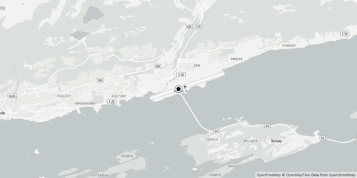 Mappa dell'Aeroporto di Molde