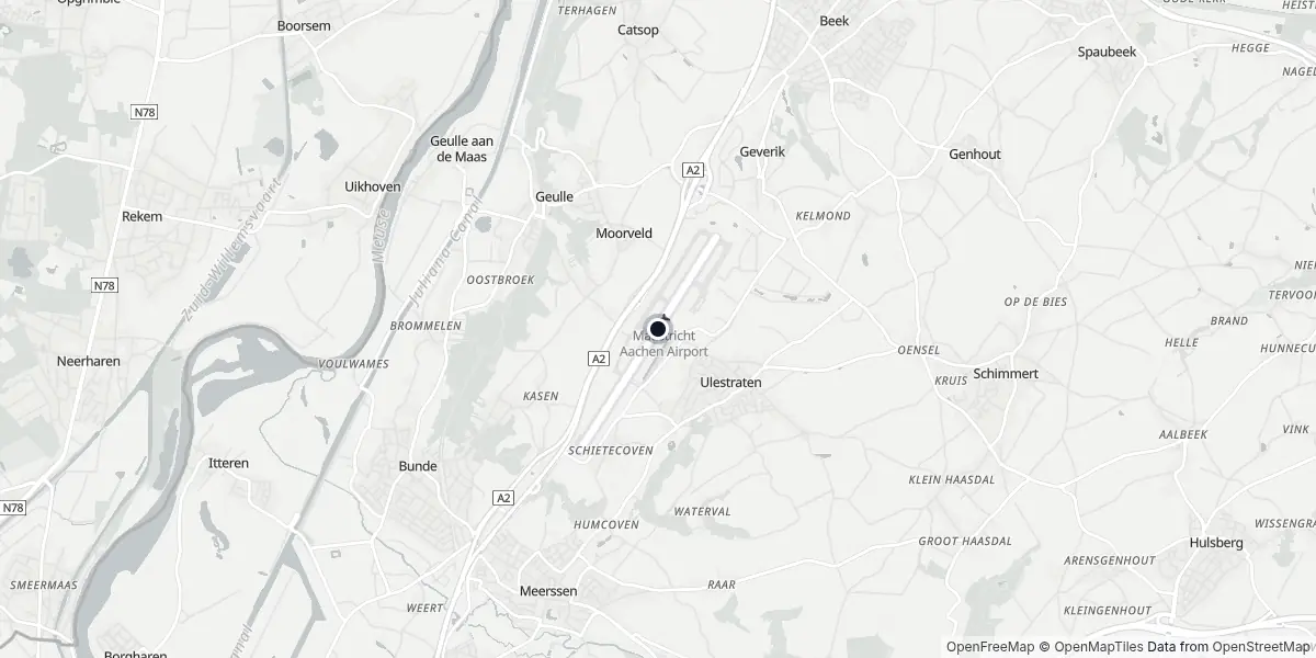 Mappa dell'Aeroporto di Maastricht - Aachen