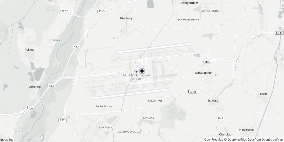 Mapa do Aeroporto de Munique