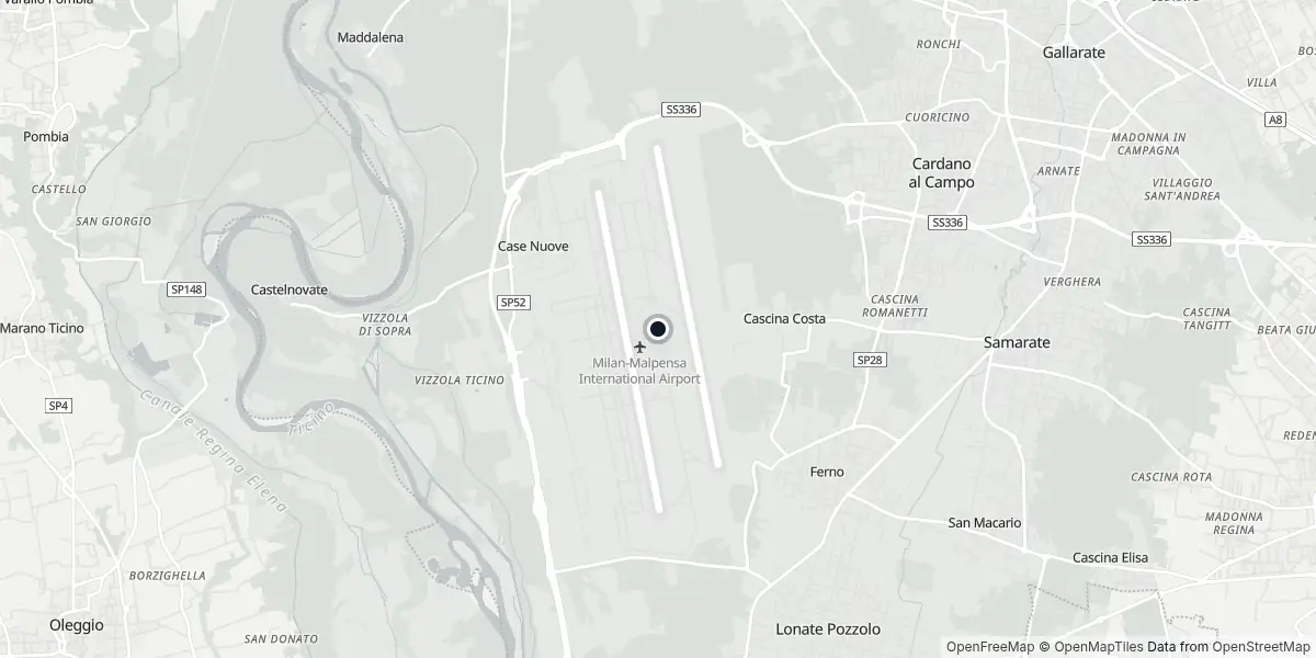 Mappa dell'Aeroporto di Milano - Malpensa