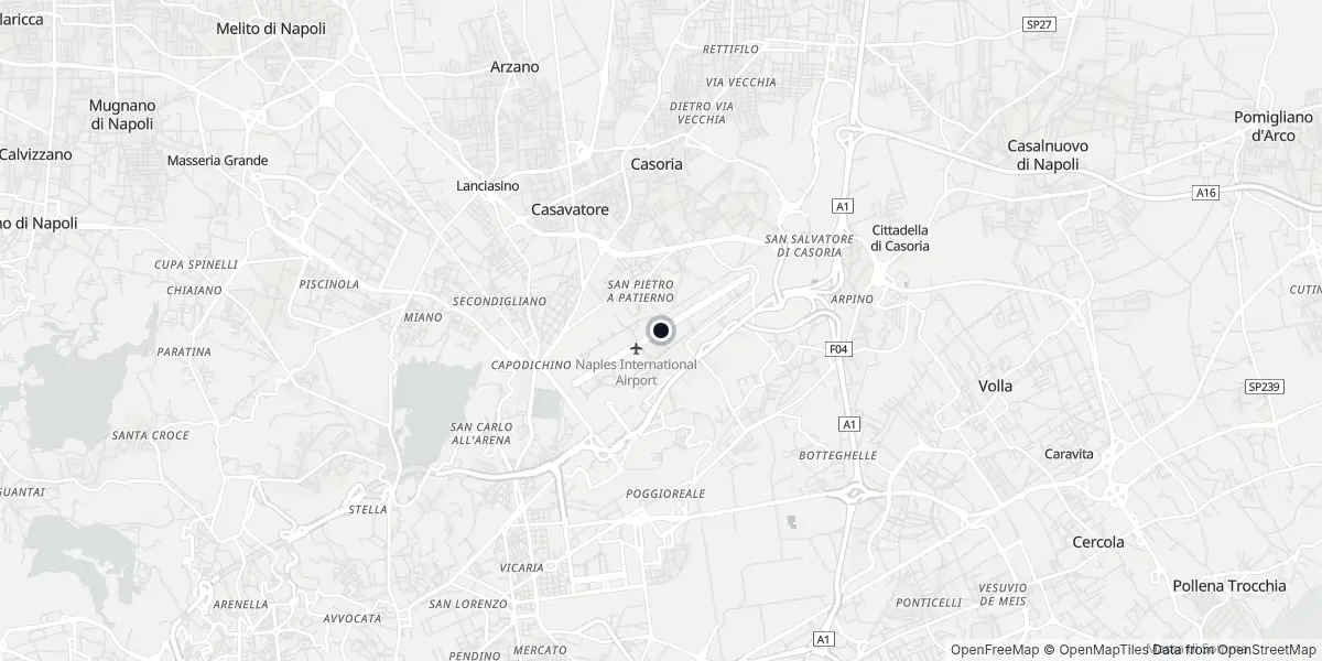 Mappa dell'Aeroporto di Napoli - Capodichino