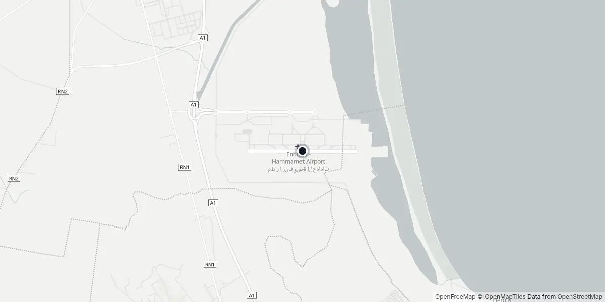 Mapa do Aeroporto de Enfidha - Hammamet