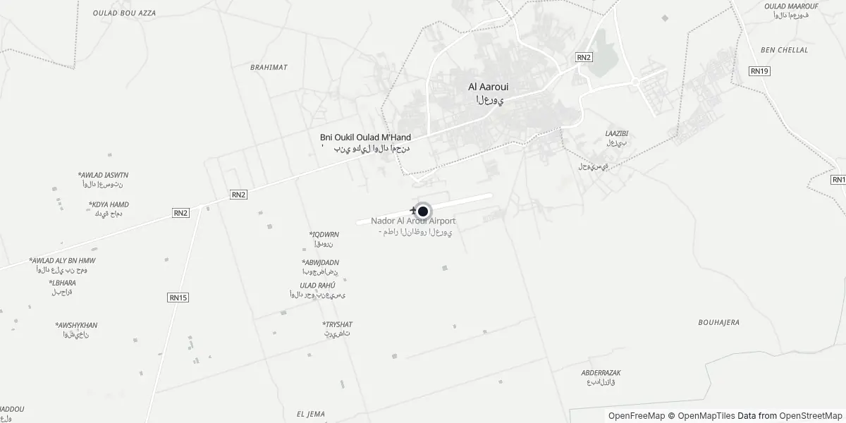 Mappa dell'Aeroporto di Nador