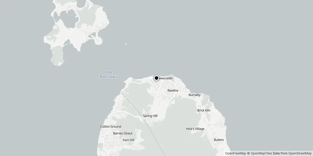 Mapa do Aeroporto de Nevis - Vance W. Amory