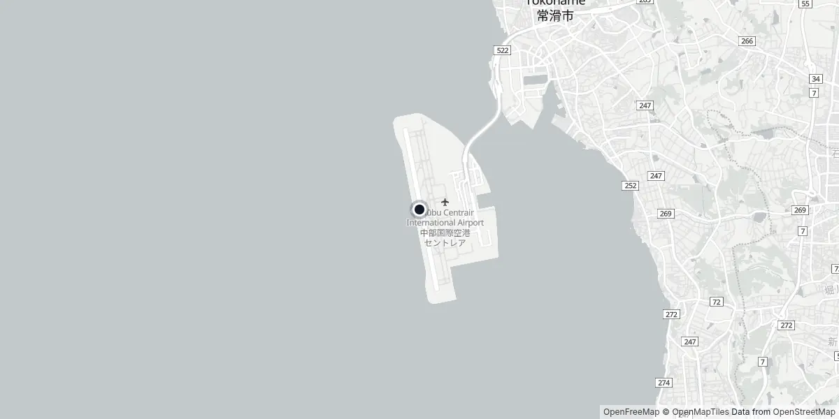 Mappa dell'Aeroporto di Chubu - Centrair