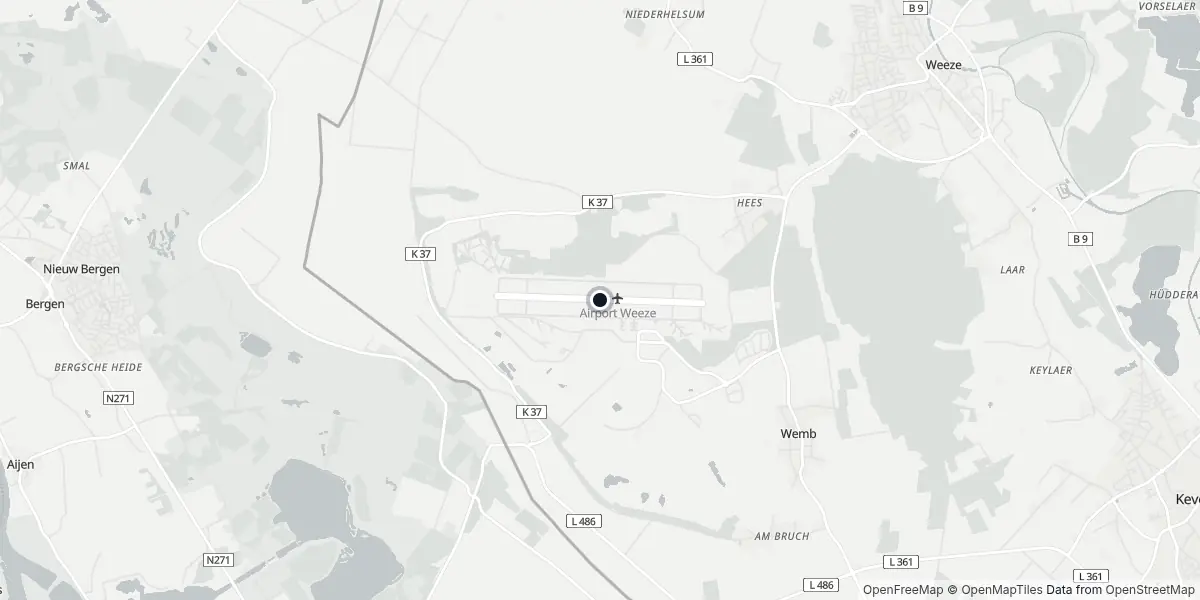 Mapa do Aeroporto de Weeze - Niederrhein