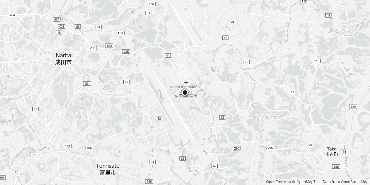 Mappa dell'Aeroporto di Tokyo - Narita