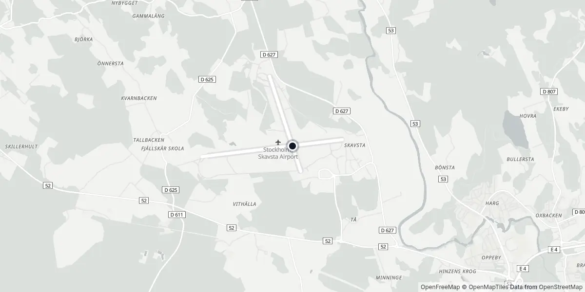 Mappa dell'Aeroporto di Stockholm - Skavsta