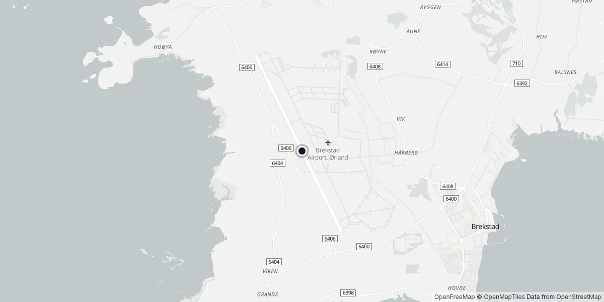 Mappa dell'Aeroporto di Ørland