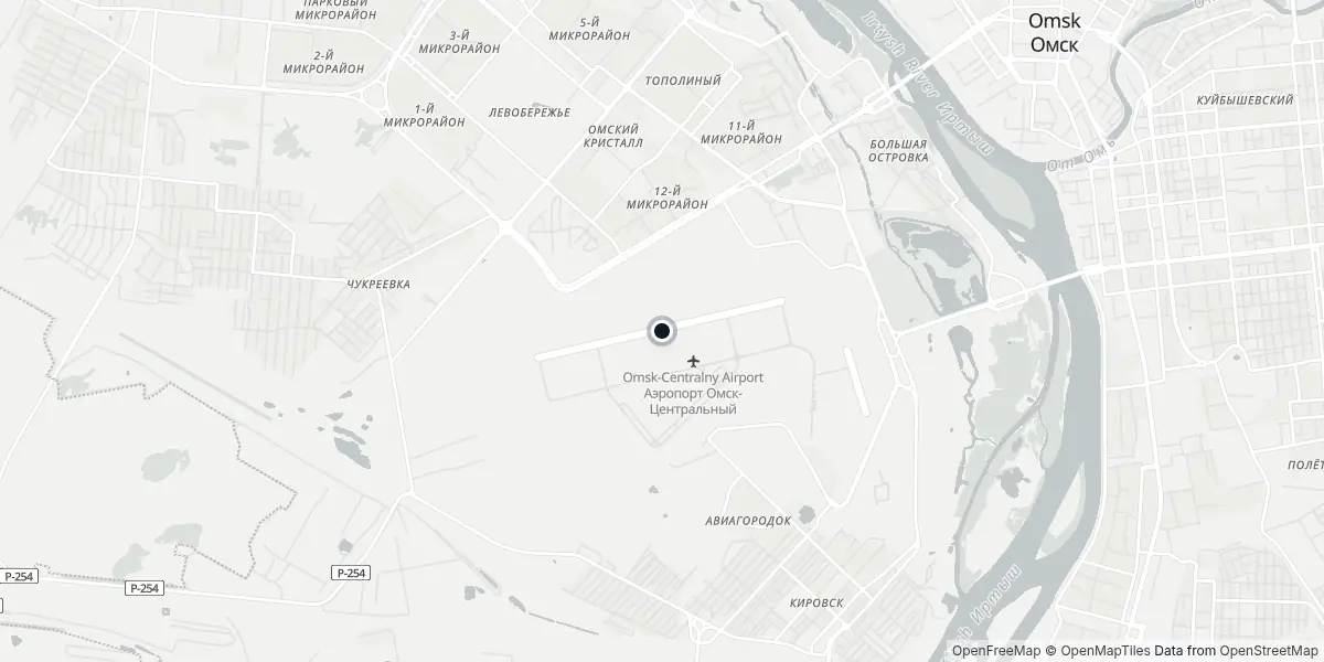 Mapa do Aeroporto de Omsk