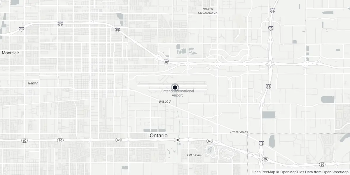 Mapa do Aeroporto de Ontario