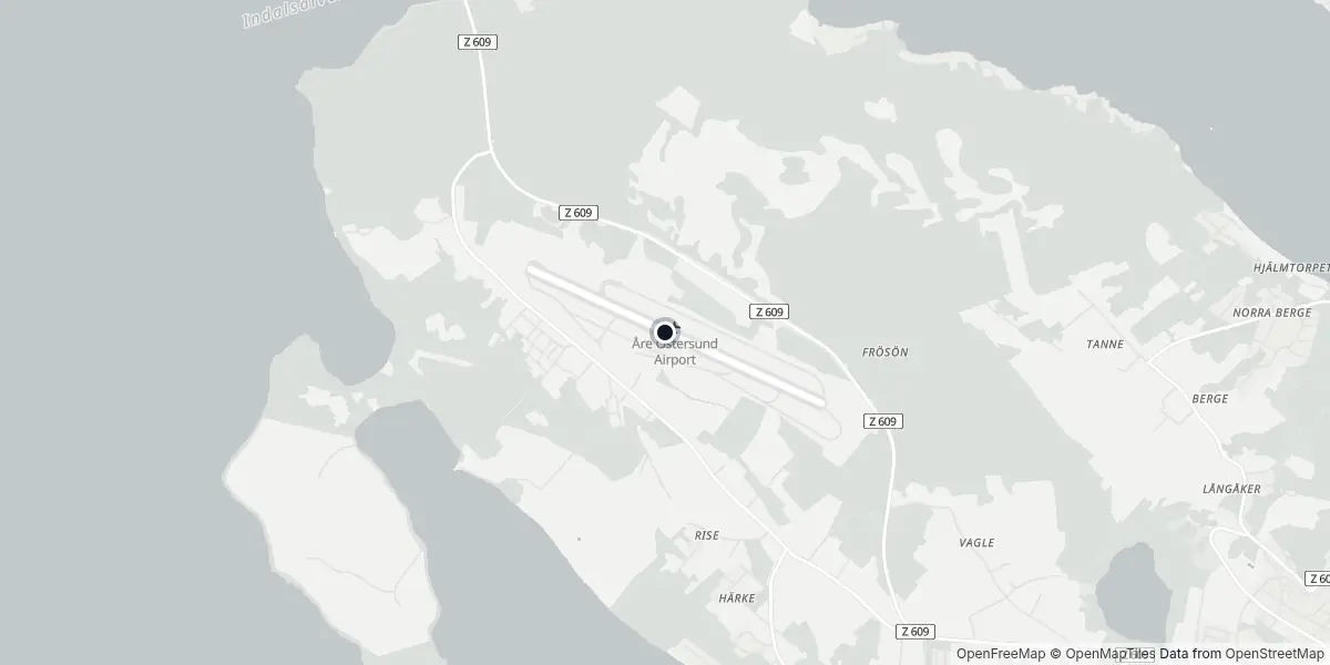 Mappa dell'Aeroporto di Östersund