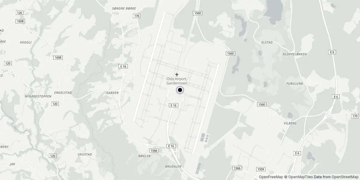 Mapa do Aeroporto de Oslo - Gardermoen