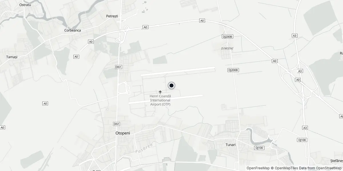Mappa dell'Aeroporto di Bucarest - Henri Coandă