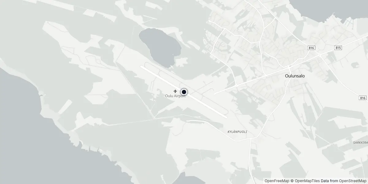 Mappa dell'Aeroporto di Oulu