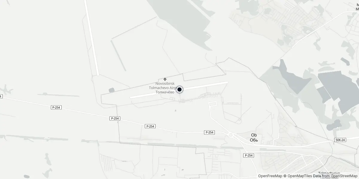 Mappa dell'Aeroporto di Novosibirsk - Tolmachevo