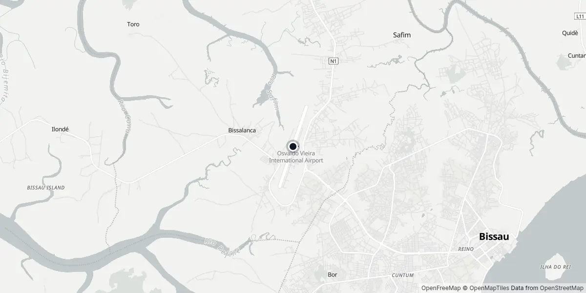 Mapa do Aeroporto de Bissau - Osvaldo Vieira