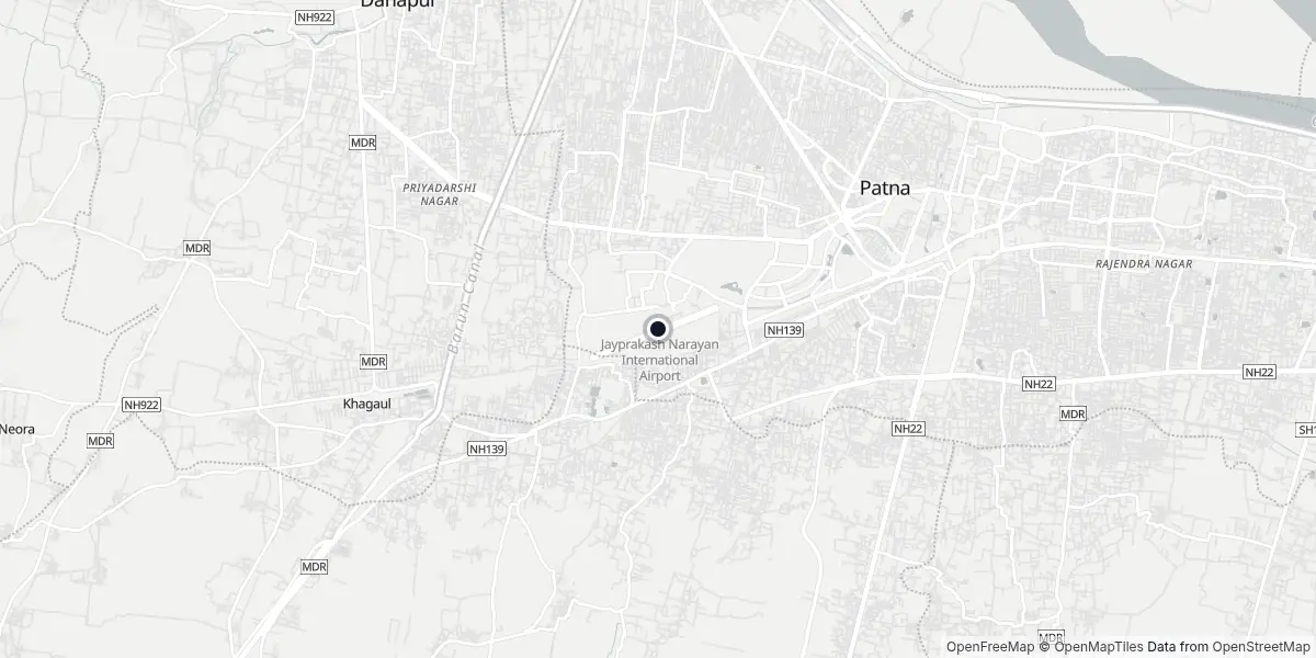 Mappa dell'Aeroporto di Patna - Lok Nayak Jayaprakash