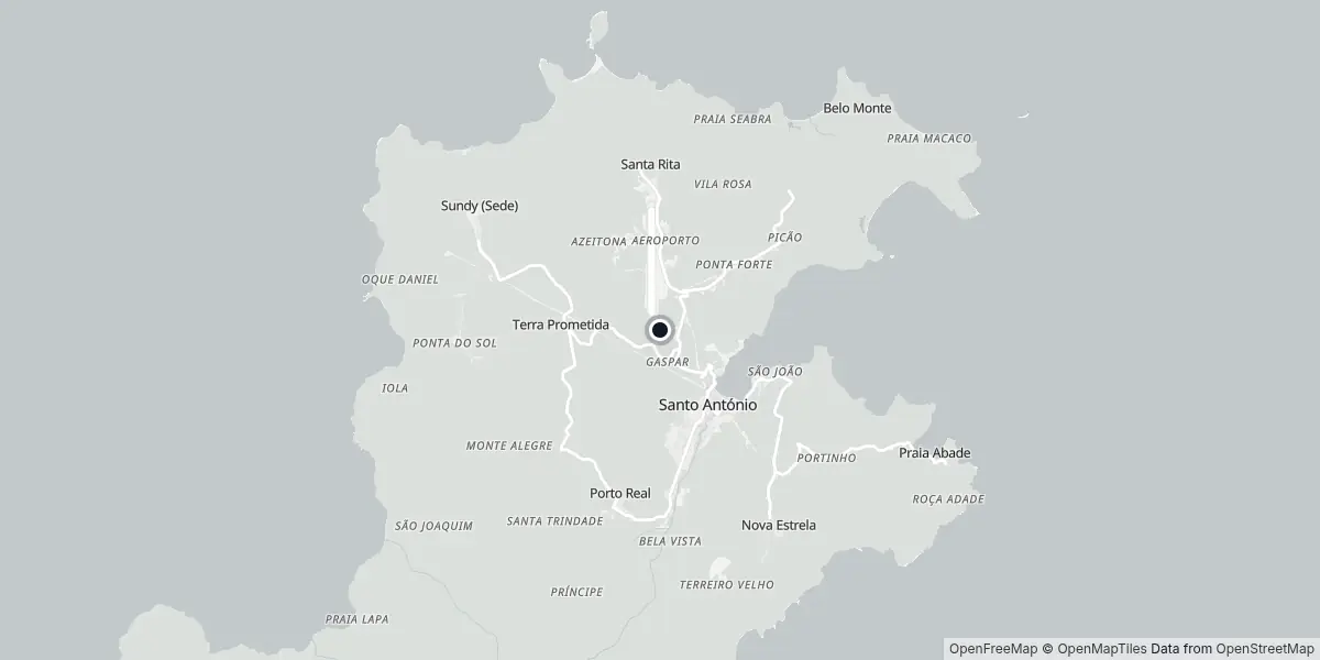 Mapa do Aeroporto de Príncipe