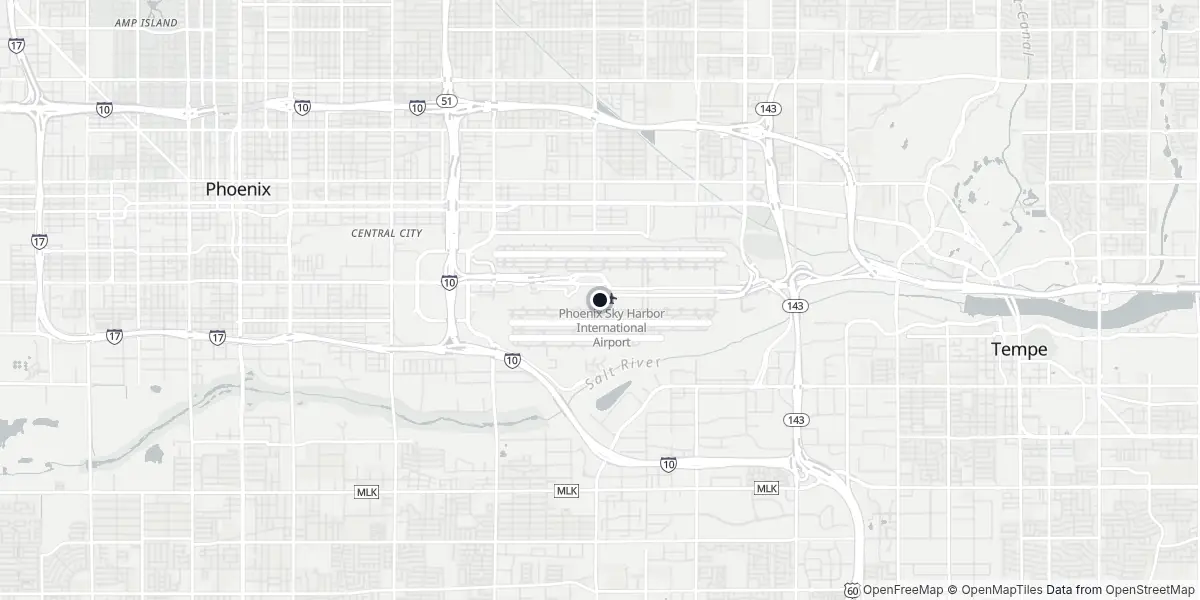 Mappa dell'Aeroporto di Phoenix - Sky Harbor