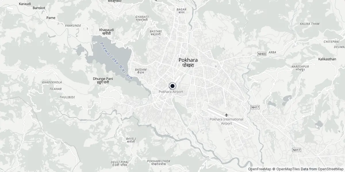 Mappa dell'Aeroporto di Pokhara
