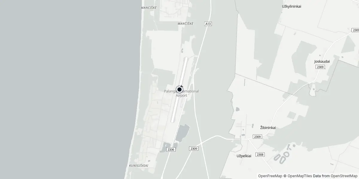 Mappa dell'Aeroporto di Palanga