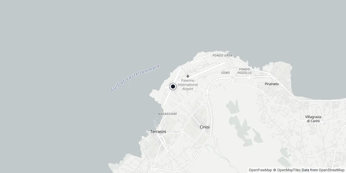 Mappa dell'Aeroporto di Palermo - Falcone-Borsellino