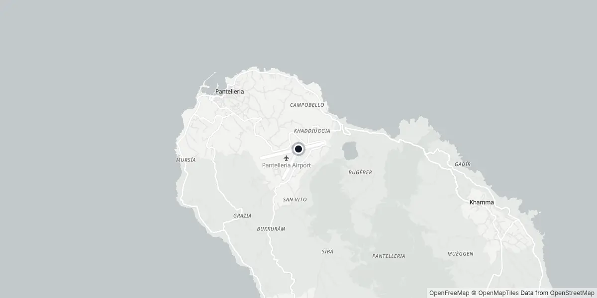 Mapa do Aeroporto de Pantelleria