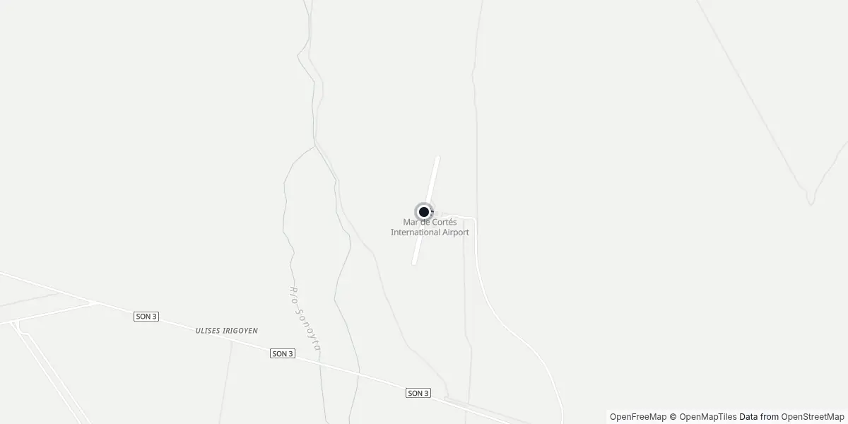 Mappa dell'Aeroporto di Puerto Peñasco - Mar de Cortés