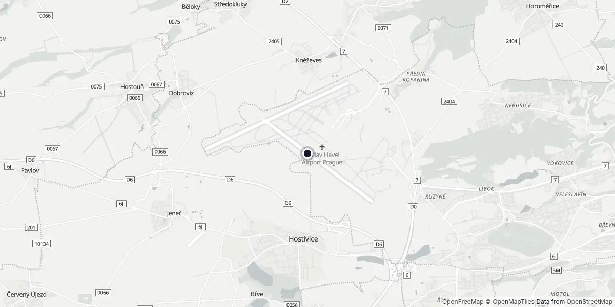 Mapa do Aeroporto de Praga - Ruzyně