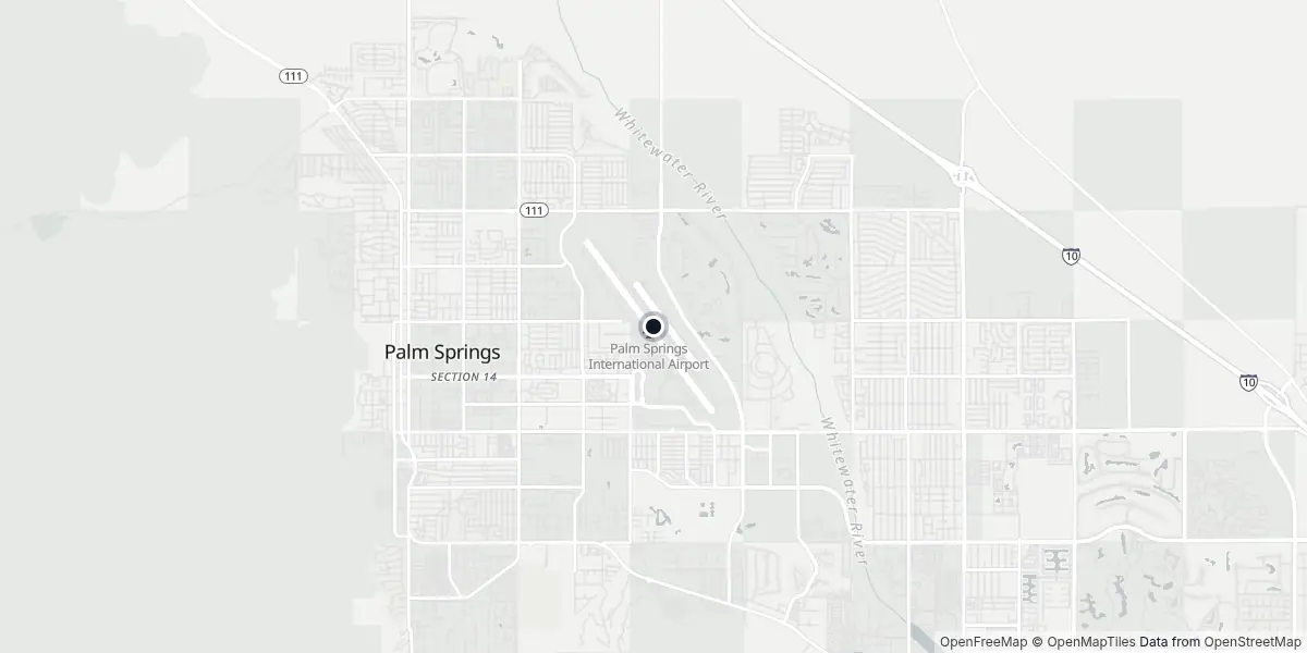 Mappa dell'Aeroporto di Palm Springs