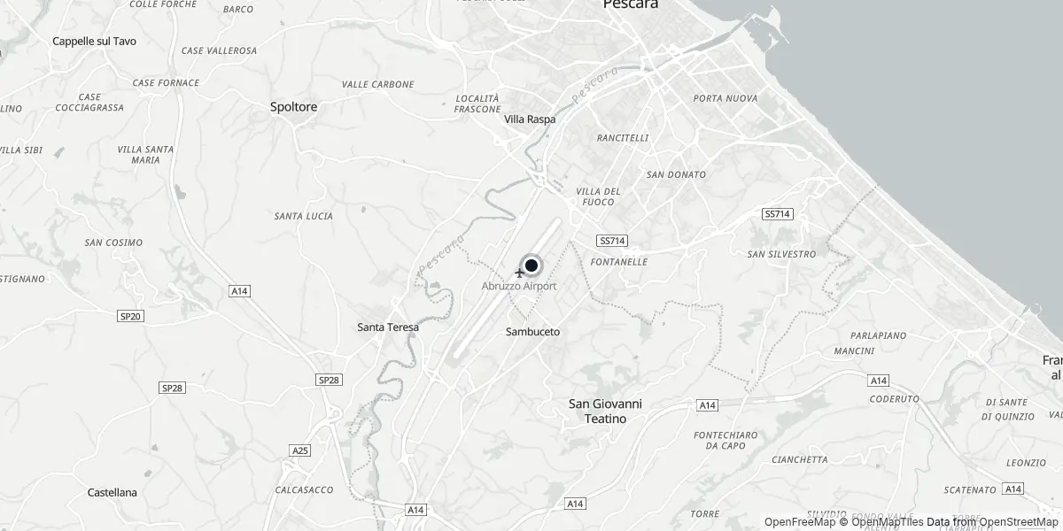 Mappa dell'Aeroporto di Pescara