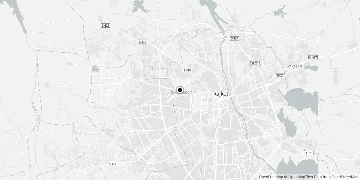 Mappa dell'Aeroporto di Rajkot